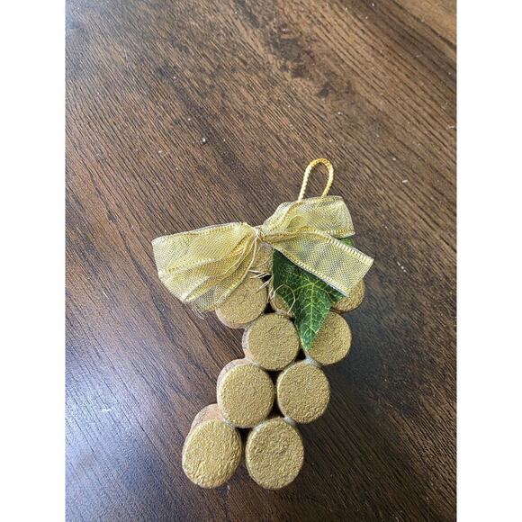 Wine Cork Christmas Tree Ornament Bunch Of Grapes - Picture 11 of 16